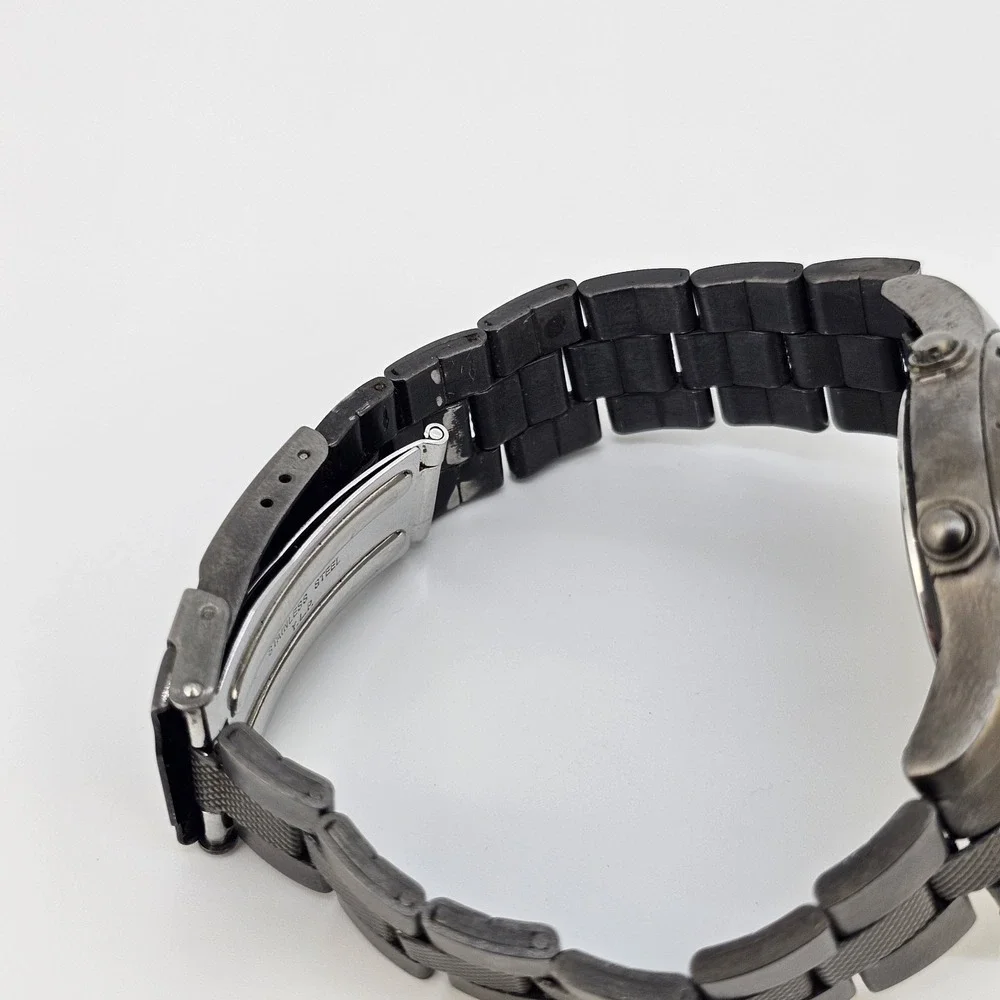 Timex Expedition Men Watch 38MM Ana-Digi Black Dial Gunmetal Band 7.5